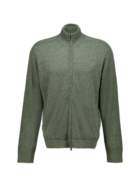 Piacenza Cashmere zip-up knitted cardigan Grey M1290001002