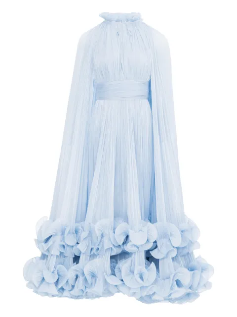 Ana Radu pleated cape dress Blue 42263