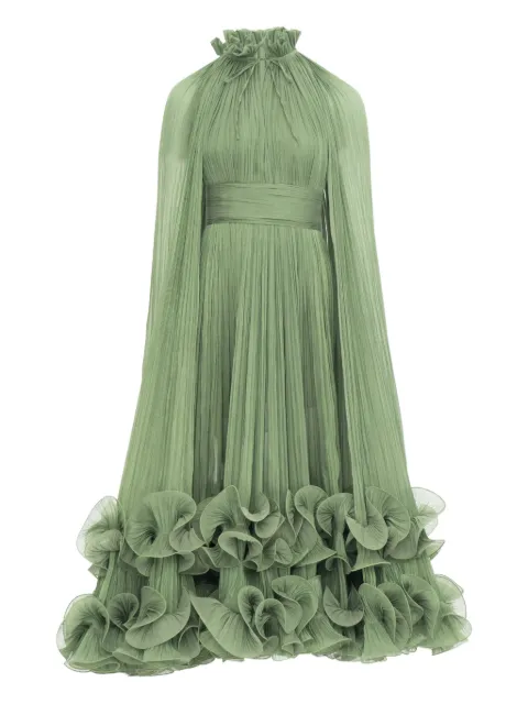Ana Radu ruffled cape dress Green 42263