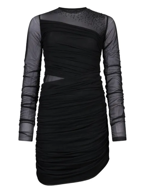 LIU JO long-sleeve tulle mini dress Black PA6033J4966