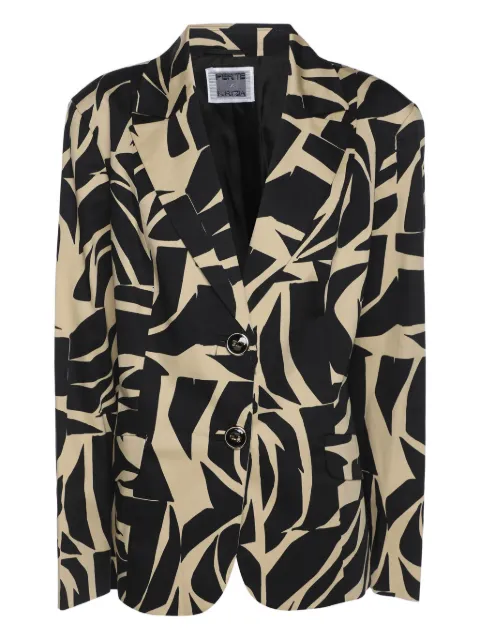Krizia Pre-Owned single-breasted printed blazer Black 1183728