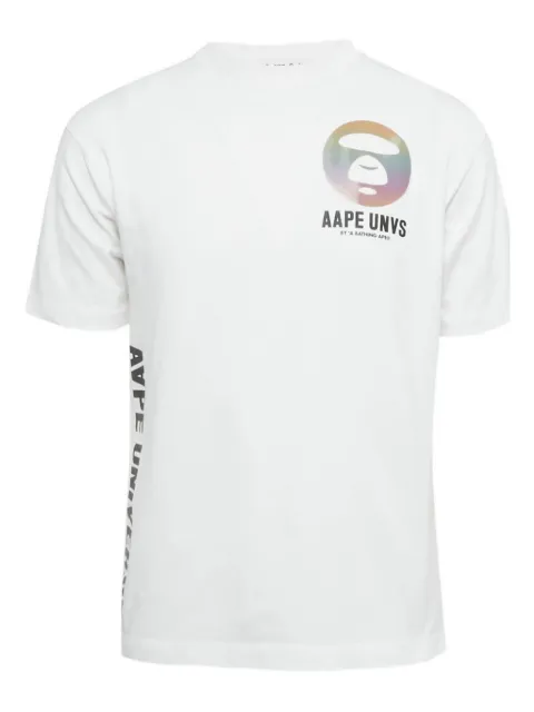 A BATHING APE® logo T-shirt White 1197749