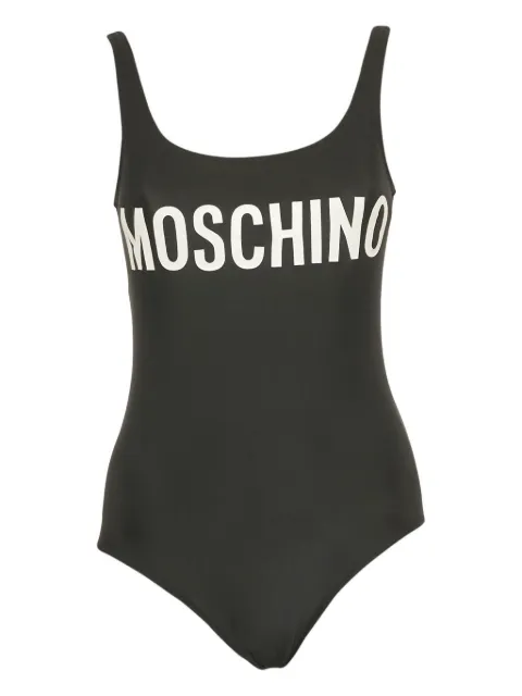 Moschino Pre-Owned logo-print swimsuit Black 1204008