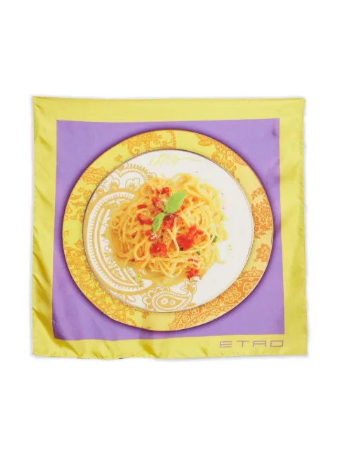 Etro Pre-Owned print-detail square-shape scarf Yellow 1222749