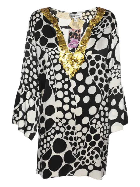 Anna Scholz sequin-detail V-neck blouse Black 1183992