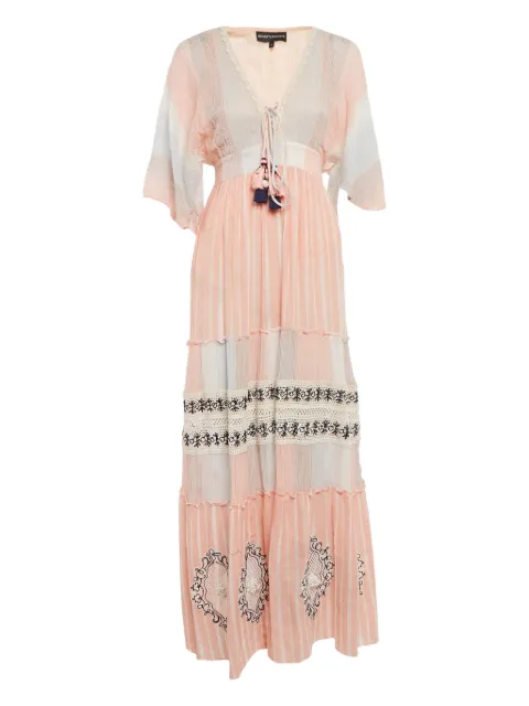 Hemant And Nandita lace tassel maxi dress Pink 1210662