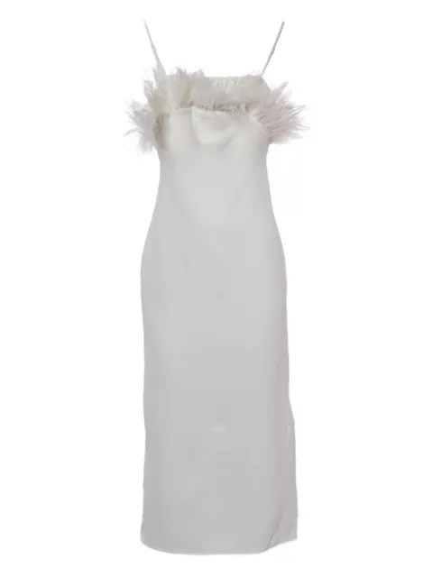 ELLIATT feather-detail midi dress White 1178497