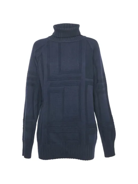 Versace Pre-Owned roll-neck wool top Blue 1218778
