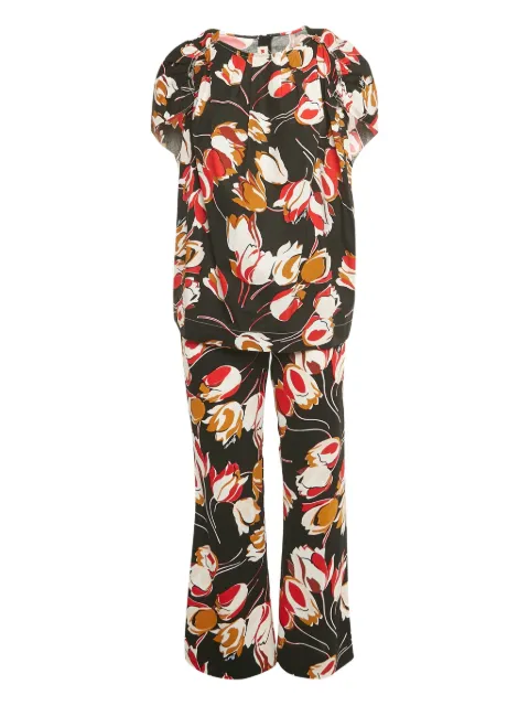 Marni Pre-Owned floral-print cotton jumpsuit Black 1224989