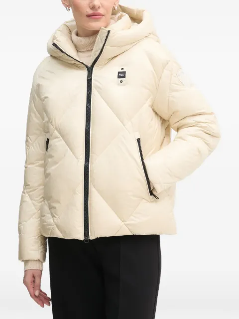 Blauer hooded quilted jacket Neutrals BLDC03167