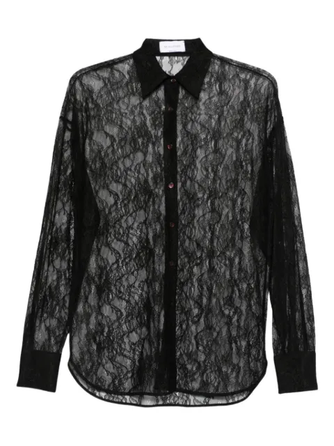THE NINA STUDIO lace buttoned shirt Black N2723