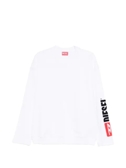 Diesel crewneck sweatshirt with logo patch embroidery White A200250GEAD