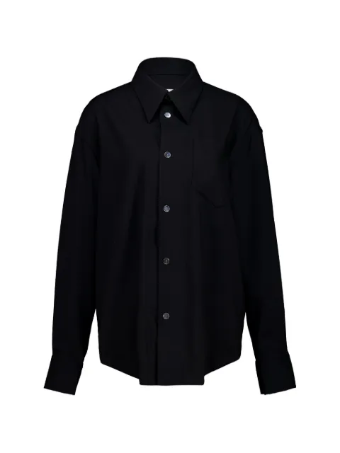 AMI Paris sharp-collar shirt Black USH808WV0194