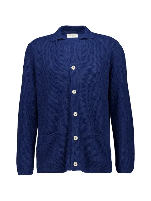 Piacenza Cashmere textured-knit jacket Blue M1020028001