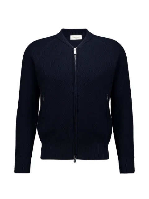 Piacenza Cashmere zipped bomber jacket Blue M1290011002