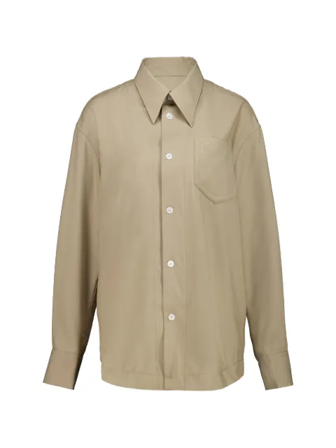 AMI Paris sharp-collar shirt Neutrals USH808WV0194