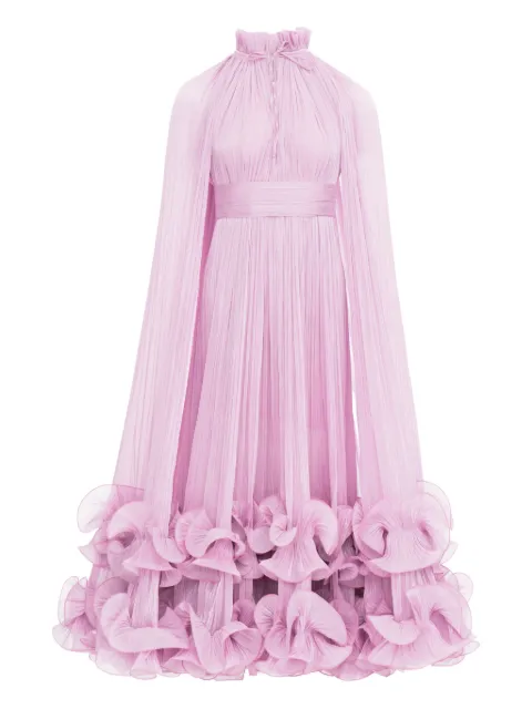 Ana Radu pleated cape dress Pink 42263