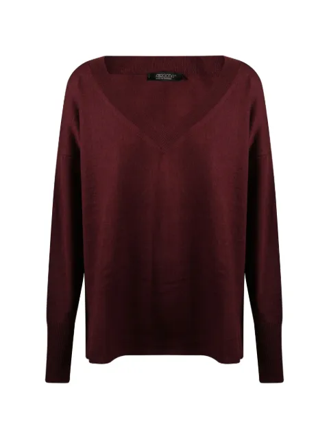 Aragona V-neck sweater Red D3204TF