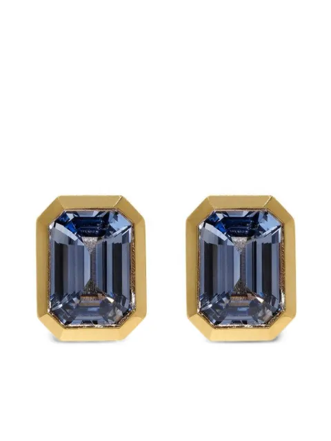 Azlee sapphire stud earrings Gold E1169G18