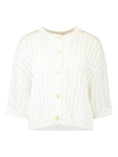 Brunello Cucinelli button cable-knit cardigan White MCO559706C159
