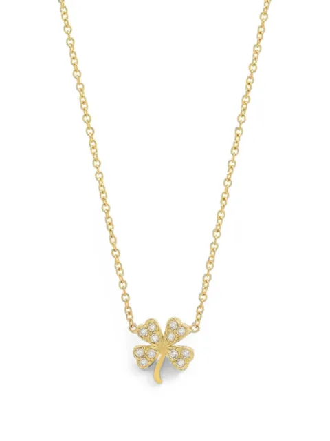 Jennifer Meyer mini Clover diamond necklace Gold JMJYGDMINICLOVERN