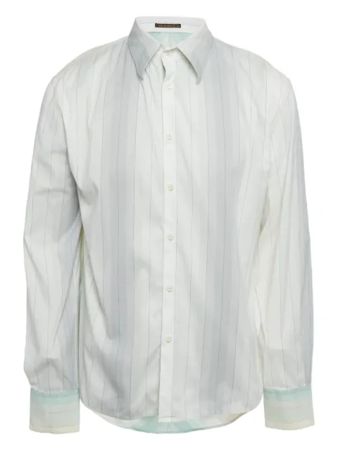 Cavalli Class stripped cotton shirt White 1205756