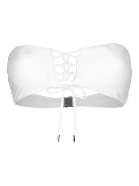 Caha Capo Dubai Scarlett lace-up bandeau bikini top White SCARLETTTOP