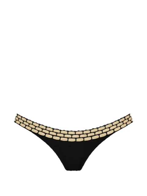 Beach Bunny Kira braided-detail bikini bottoms Black B2109B1BLCK