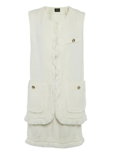 LIU JO fringed-hem skirt set Neutrals 1208174