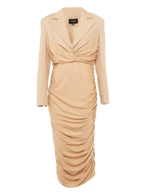 Mae Cassidy Fatal ruched midi dress Neutrals 1207942