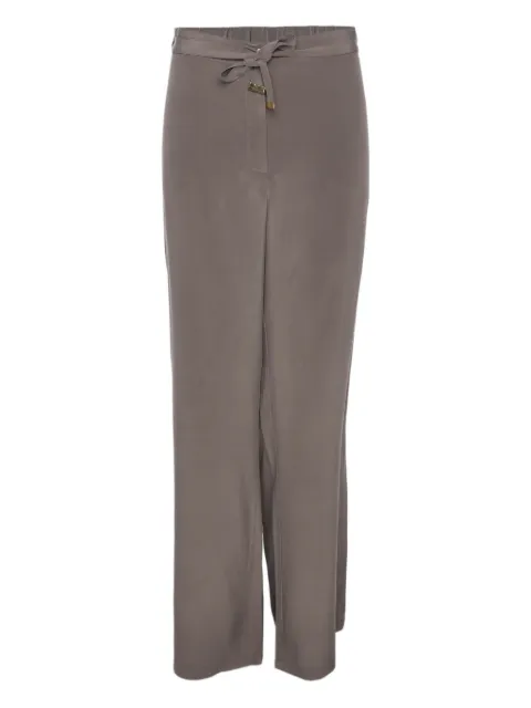 Marina Rinaldi drawnstring-fastening wide-leg trousers Grey 1182676