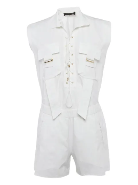 Alexandre Vauthier drawstring-detail playsuit White 1213407