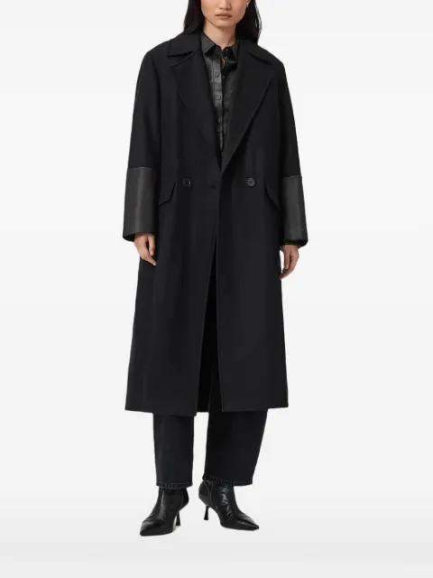 AllSaints Sellma long-sleeve coat Black W020OD