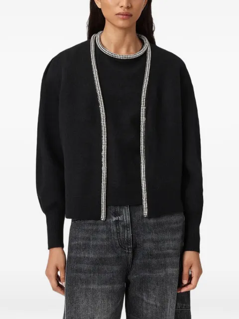 AllSaints Odell embellished cardigan Black W033KD