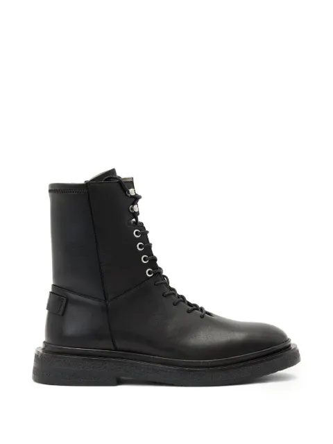 AllSaints Escher lace-up zip combat boots Black W084FD