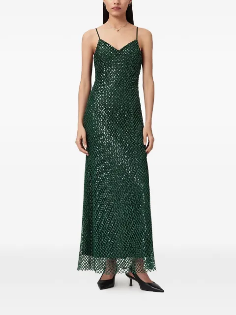 AllSaints Chantelle spaghetti-strap maxi dress Green W062DB