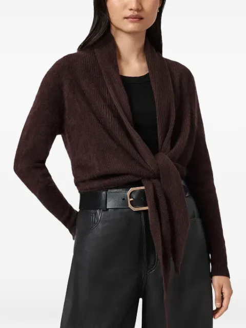 AllSaints Rebel Pirate shawl-collar cardigan Brown W091KD
