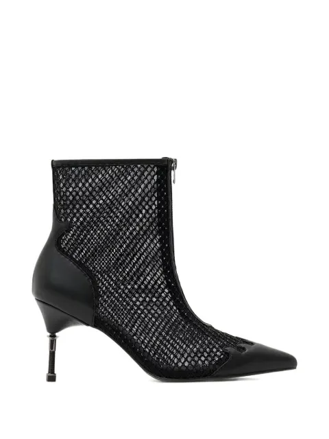 AllSaints Natasha mesh high-heel ankle boots Black W076FD