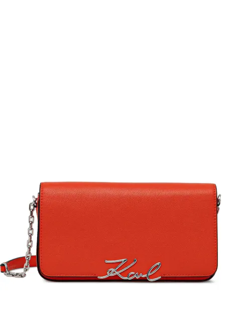Karl Lagerfeld logo-plaque cross body bag Orange B1W320372LP