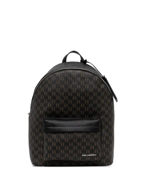 Karl Lagerfeld monogram pocket backpack Black B1M302211FH