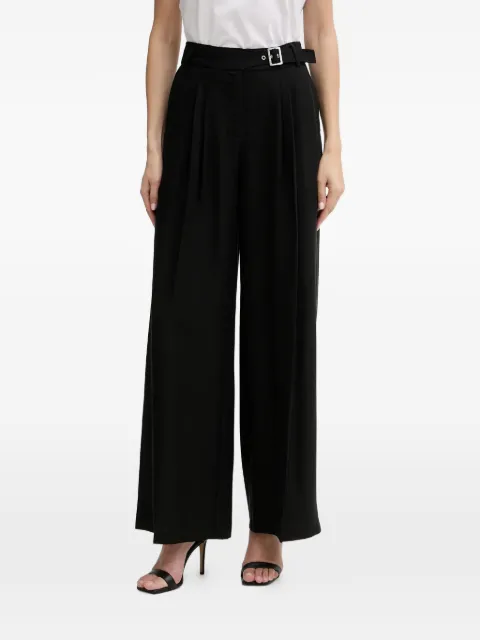 Karl Lagerfeld belted pleated trousers Black B1W10012999