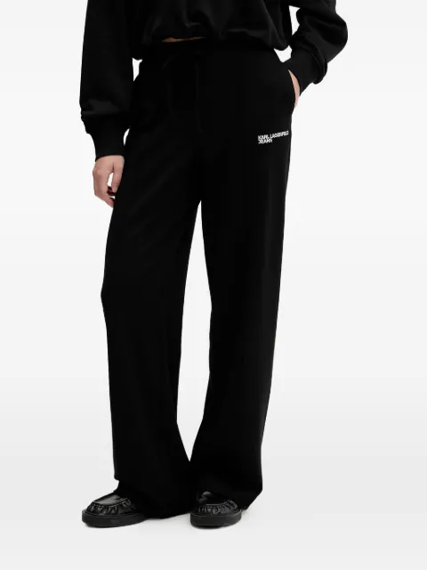 Karl Lagerfeld Jeans elasticated-waistband logo-embroidery track pants Black B1W10092999