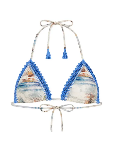 Del Maar Nasqa crochet-detail bikini top Blue DMB153