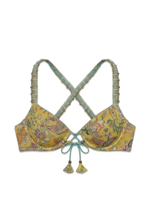 Del Maar Sumay paisley-pattern bikini top Green DM325TOP