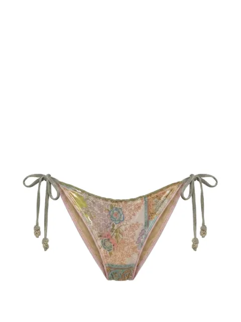 Del Maar Nahual floral-print bikini bottoms Green DM332BOTTOM