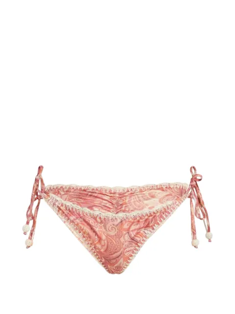 Del Maar Kinda paisley-print bikini bottoms Pink DMF295BOTTOM