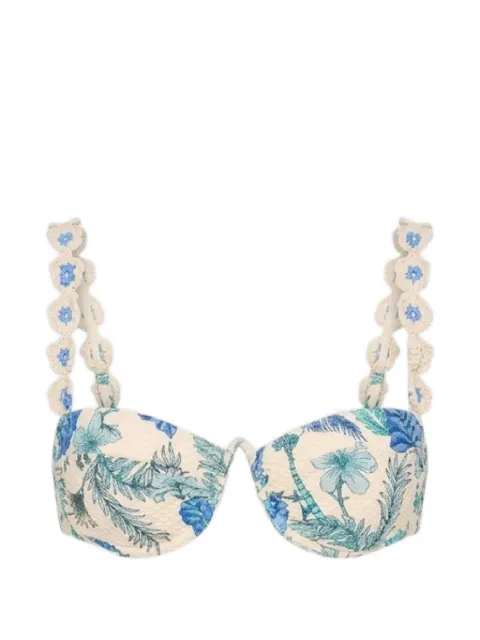 Del Maar Flora bikini top Blue DM312TOP