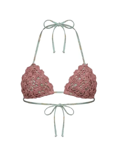 Del Maar Zuna crochet-detail bikini top Green TOPDM256