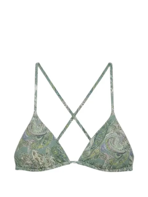 Del Maar Lariaqui paisley-print bikini top Green TOPDM228