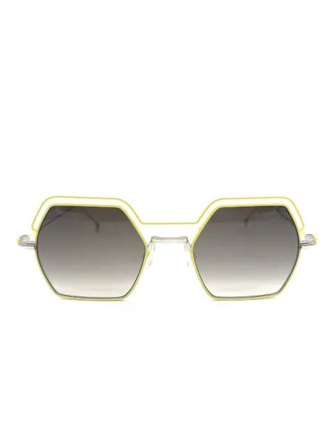 Anne & Valentin Socotra geometric metal sunglasses Yellow SOCOTRA